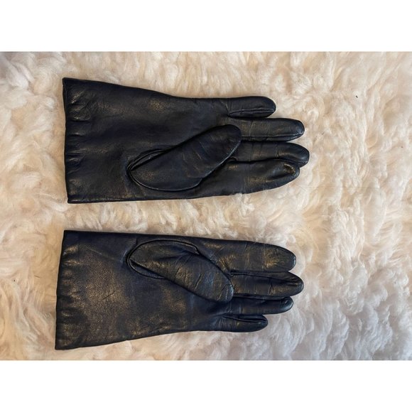 Accessories Vintage Navy Blue Leather Gloves Womens Size 7 12 Poshmark